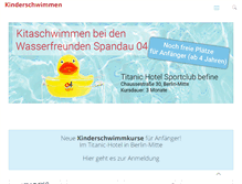 Tablet Screenshot of kitaschwimmen.de